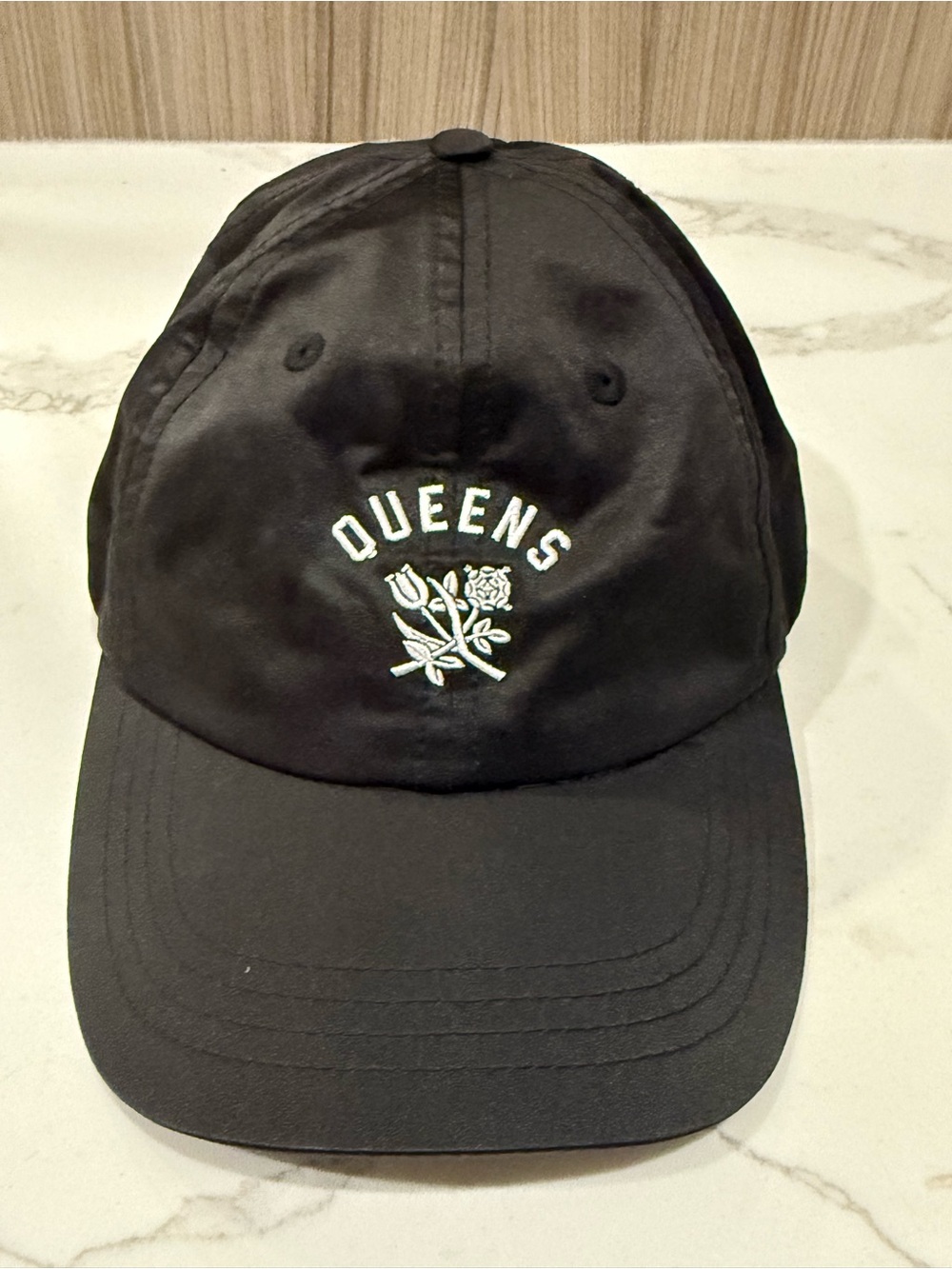 Aime Leon Dore Black "Queens" Embroidered Baseball Cap